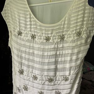 Moulinette Soeurs Long White Sleeveless Top